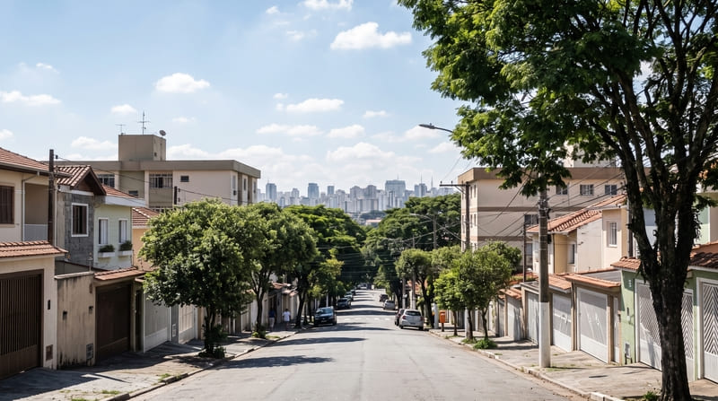 Bairro residencial na Zona Sul de São Paulo atendido pela CVP